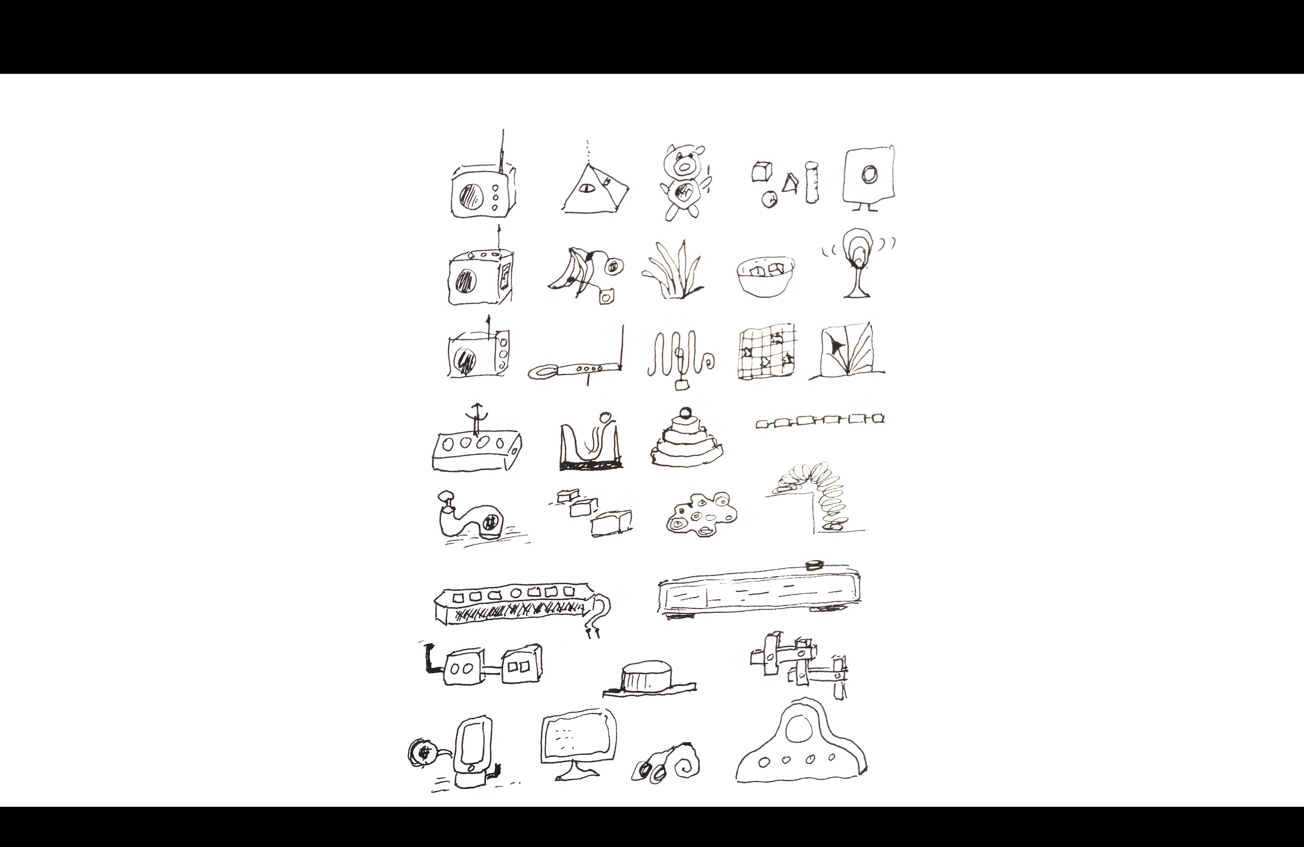 A load of strange drawings of the thingspace for radios